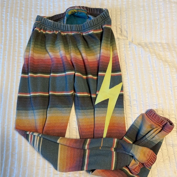 Aviator Nation Multicolor Stripe Lightning Joggers - Picture 3 of 6